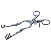 Adson Beckmann Self Retaining Retractor Hinged  With An Overall Length Of 6 1/4" (310mm) 3 by 4 Teeth Blunt Blades Are 5/8" By 3/8"  